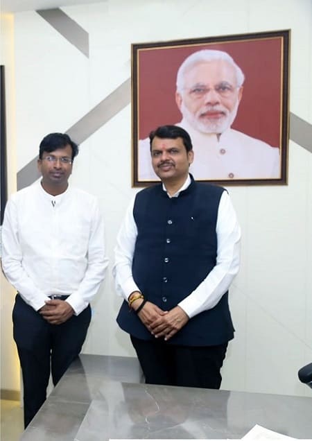 Devendra Fadnavis with Rakesh